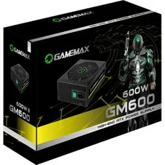 Fonte Semi-modular Preta 600w Gamemax Gm600 80 Plus Bronze | R$407