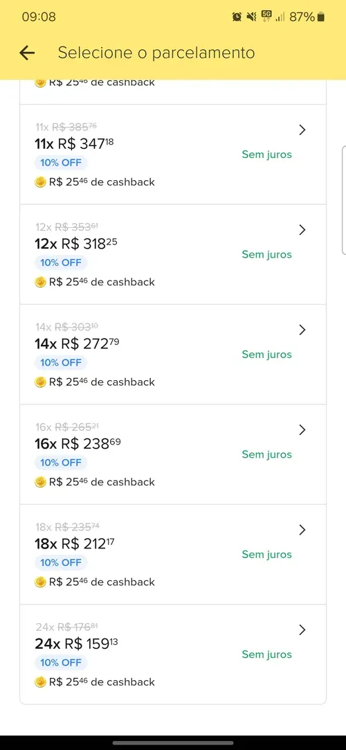 Imagem na descrição da promoção