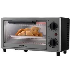 Forno Elétrico Britânia 6 Litros com Timer e Controle de Temperatura - Prata/Preto