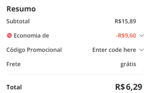 Imagem na descrição da promoção