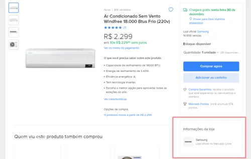 Imagem na descrição da promoção