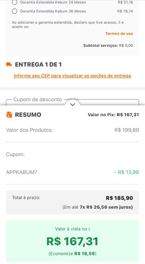 Imagem na descrição da promoção