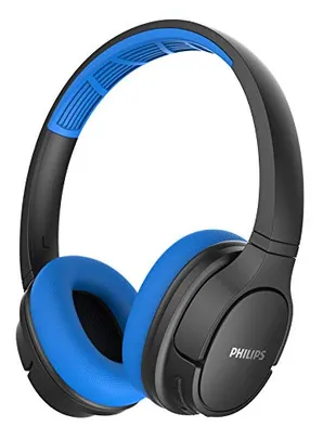 Fone de Ouvido Philips Sport BT Headphone Preto com Azul - TASH402BL/00