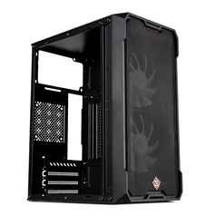 Gabinete Gamer TGT Jester, Mid-Tower, Lateral de Vidro, Com 2 Fans, Preto, TGT-JSR-BKGF01