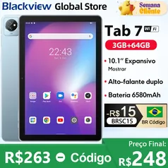 [Com taxa/ Gpay] Tablet 10.1" Blackview Tab 7 WiF