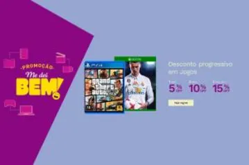 Desconto progressivo em jogos na Saraiva (Pagando com Visa Checkout, o desconto pode chegar a 35%)