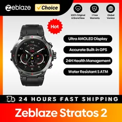 [TAXA INCLUSA+MOEDAS R$ 85] SmartWatch Zeblaze Stratos 2 Com GPS Integrado