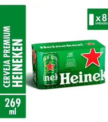 Cerveja Heineken Lata 269ml - Pack com 8 Unidades