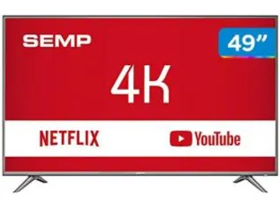 Smart TV LED 49" Semp 4K HDR 49SK6200 | R$1.610