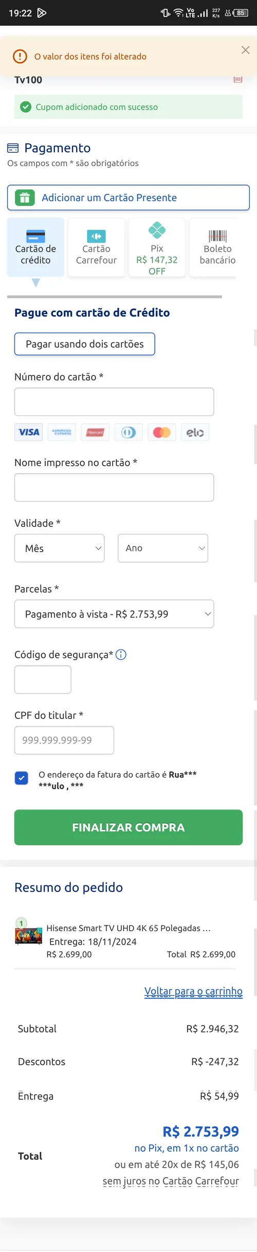 Imagem na descrição da promoção