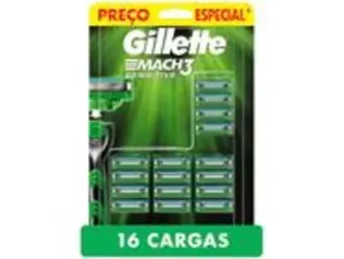 16 Carga para Aparelho de Barbear Gillette MACH 3 SENSITIVE