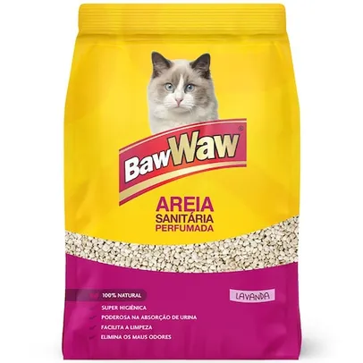 Areia Argila Esmectita Baw Waw Perfumada para Gatos 4kg