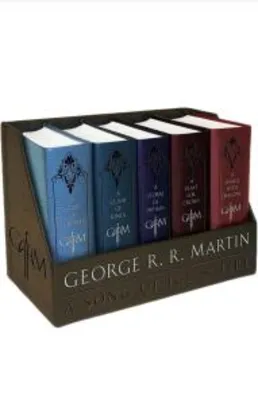 Livro - A Game of Thrones: A Song of Ice & Fire Box Set [leather-cloth-bound] R$100