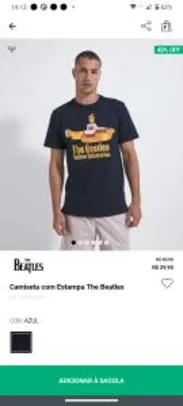 Camiseta com estampa The Beatles | R$30 // Frete grátis