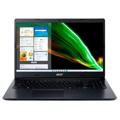 Notebook Acer Aspire 3 AMD Ryzen 3-3250U, 8GB RAM, SSD 256GB, 15.6 HD, Windows 11, Preto - A315-23-R7CG