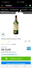 [Magulupay + Cupom =R$50] Whisky Irlandês Jameson 750ml