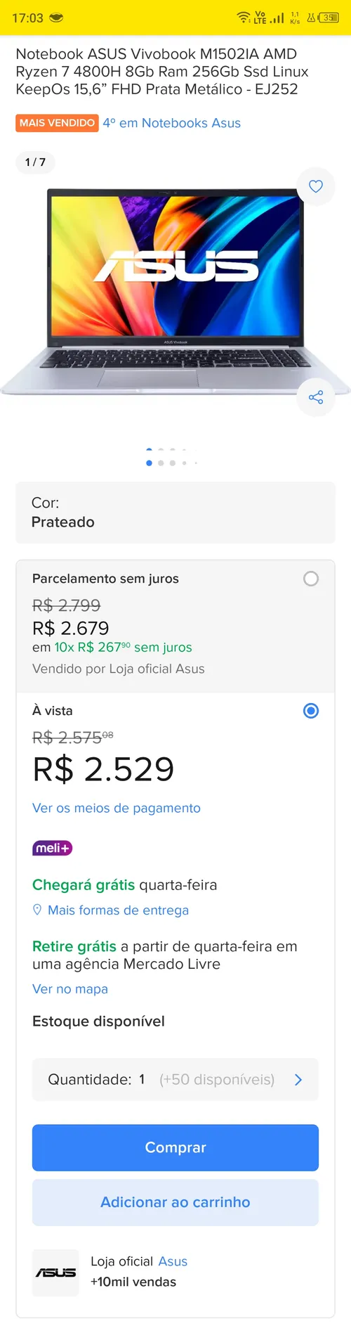 Imagem na descrição da promoção