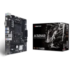 Placa Mãe Biostar A32M2, Chipset A320, AMD AM4, mATX, DDR4