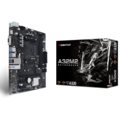 Placa Mãe Biostar A32M2, Chipset A320, AMD AM4, mATX, DDR4