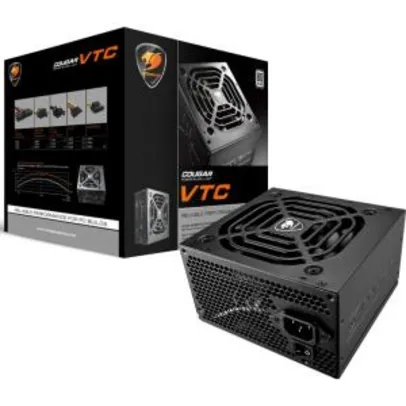 Fonte Cougar VTC500 500W, 80 Plus White, PFC Ativo, 31VC050006P01 | R$ 277