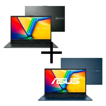 Notebook ASUS Vivobook Go 15 E1504FA-NJ836W Mixed Black + Notebook ASUS Vivobook 15 X1504ZA-NJ939W Quiet Blue