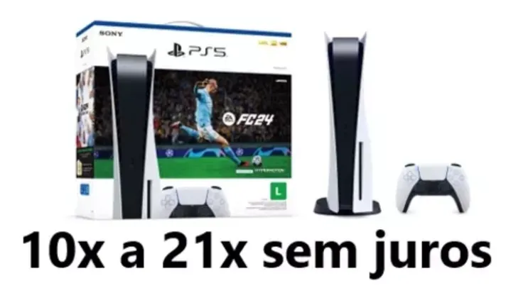 Console Playstation 5 825gb Disco + Ea Sports Fc 24 Midia Física - CFI 1214A