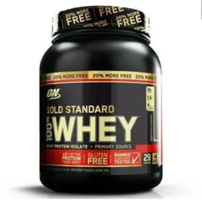 [AME R$137] 100% Whey Gold Standard 2.4lbs Baunilha - Optimum Nutrition | R$ 144