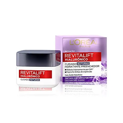 [R$22,12 UNI / REC] 3X Creme Facial Anti-idade L'Oréal Paris Revitalift Hialurônico Noturno - 49g