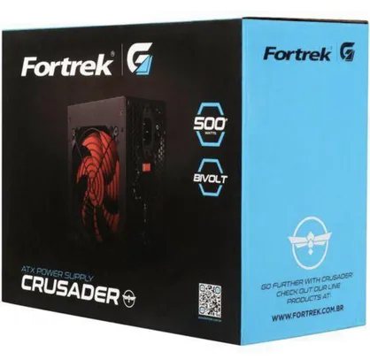 Fonte Atx Gamer 300w Reais Bivolts Crusader Fortrek | R$90