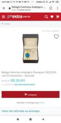 Relógio Feminino Analógico Champion CN25216Y com Kit Acessórios – Dourada - R$30