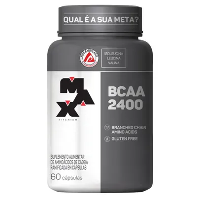 Bcaa 2400mg 60 Capsulas Max Titanium - Entrega Rápida Full