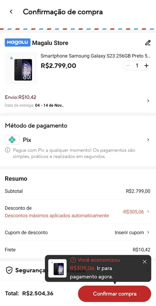 Imagem na descrição da promoção