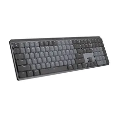 Teclado Mecânico sem fio Logitech MX Mechanical com Teclas Retroiluminadas Tactile Quiet, Conexão USB ou Bluetooth e Bateria Recarregável