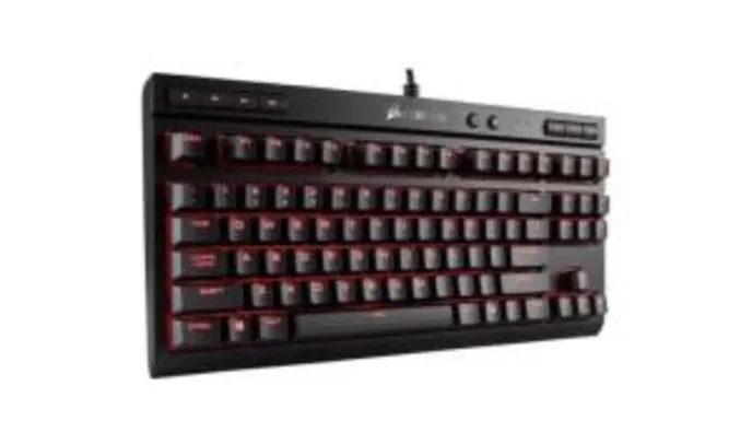 Teclado Mecânico Gamer Corsair K63, LED Vermelho, Switch Cherry MX Red, ABNT2 - R$300