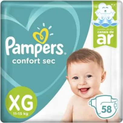 Fraldas Pampers Confort Sec Xg 58 Unidades | R$ 50