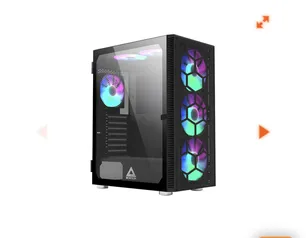 Gabinete Gamer Montech x3 Glass, Mid Tower, Black, ATX, 6 Fans, Vidro Temperado