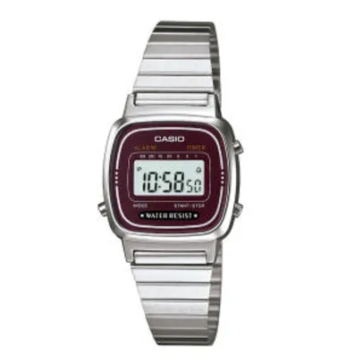 Relógio Casio Vintage Feminino Prata Digital LA670WA-4DF | R$150