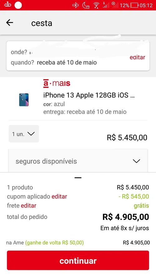 Imagem na descrição da promoção