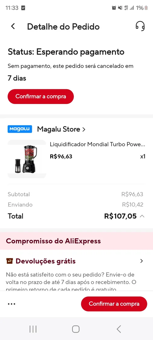 Imagem na descrição da promoção