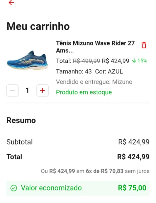 Imagem na descrição da promoção