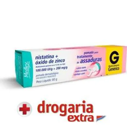 Drogaria EXTRA | LOJA FÍSICA | Nistatina +oxido Zinco Pomada 60g Medley | Leve 3 pague 2 | R$13