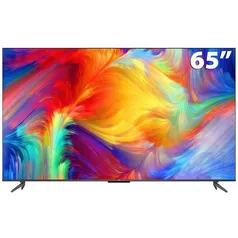 Smart TV LED 65 4K TCL 65P735 Google TV, HDR, Dolby Vision Atmos, ALLM, WiFi Dual Band, Bluetooth Integrado, Comando de Voz à Distância