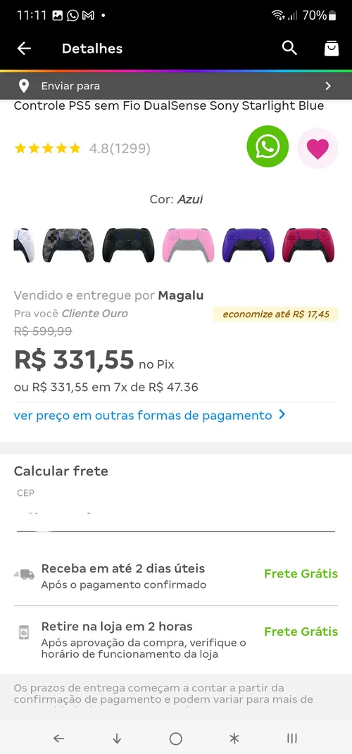 Imagem na descrição da promoção