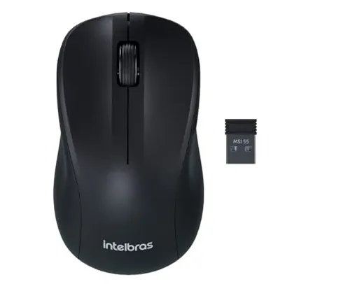 intelbras Mouse MSI55 Sem Fio Preto