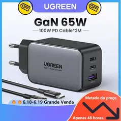 Carregador Rápido De Parede UGREEN 65W