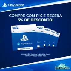 TODOS Créditos PlayStation 5%OFF no PIX