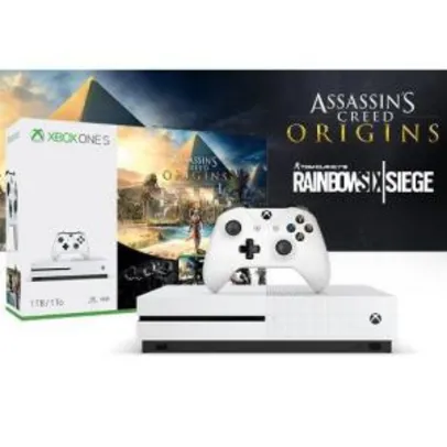 Xbox one s 1tb + dois jogos - R$1299