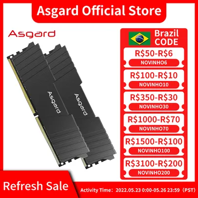  Memória Ram Asgard DDR4 2x8GB 3600mhz