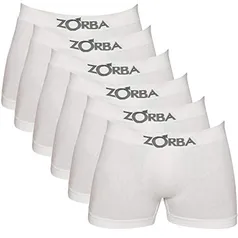 Kit 6 Cuecas Boxer Sem Costura, Zorba, Masculino | R$96