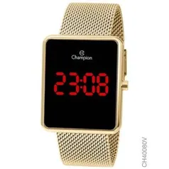 [R$150 AME] Relógio Champion Feminino Digital Dourado Quadrado | R$187